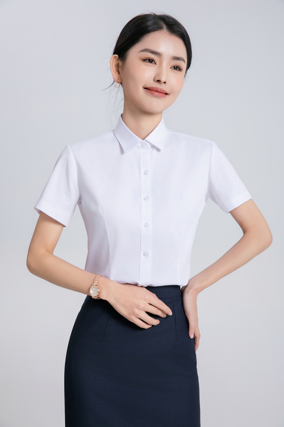 女短 301纯色方领
